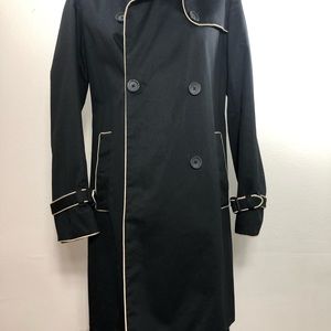 GAP Women’s Black/Piping Spring Trench Coat Small